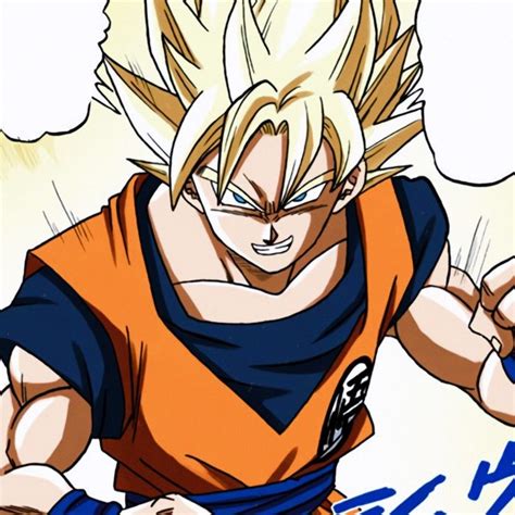 Super strength in the fist. . Goku manga color